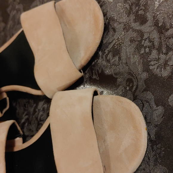 Via Spiga Pink Swede Heeled Slip Ons - Picture 8 of 8